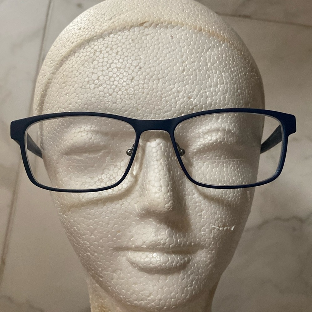 PRADA eye 👁️ glasses UNISEX Italy made light weight nave blue red logo on sides - Picture 3 of 16